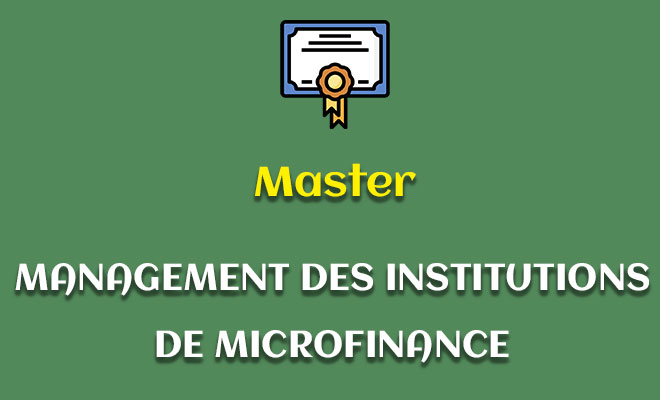 Master en Management des Institutions de Microfinance